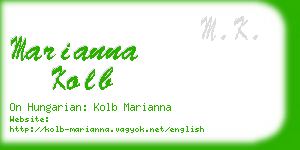 marianna kolb business card